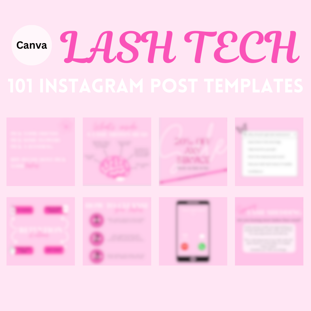 101 Instagram Post Templates for Lash Techs